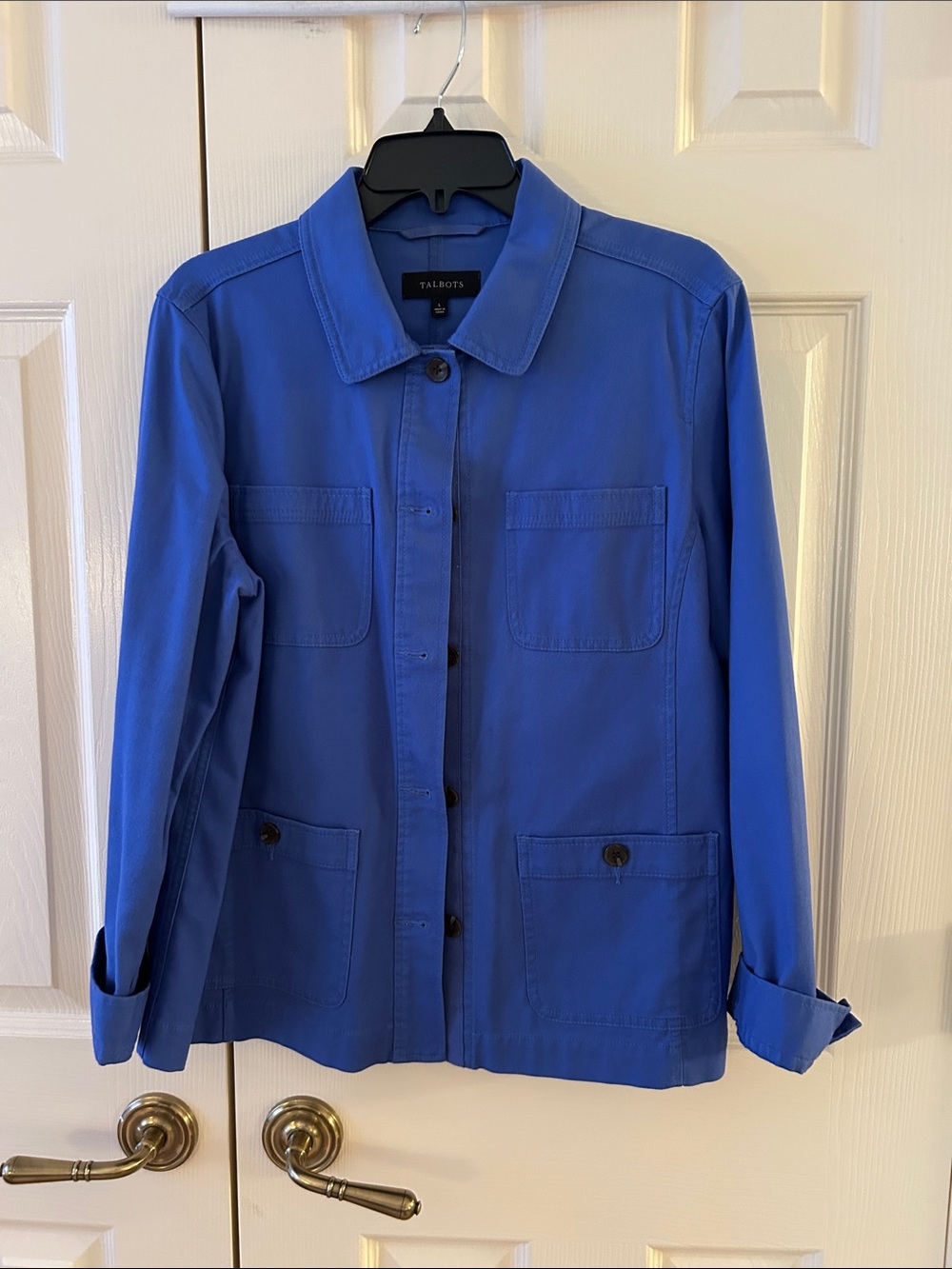 Talbots Royal Blue Utility Shirt Jacket